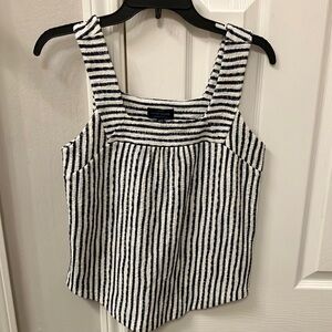 Striped Lucky Brand Black and White top